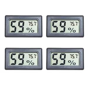 LCD Display Wireless Indoor Thermometer Hygrometer 4-Pack Digital Temperature Humidity Meter for Reptile Tank