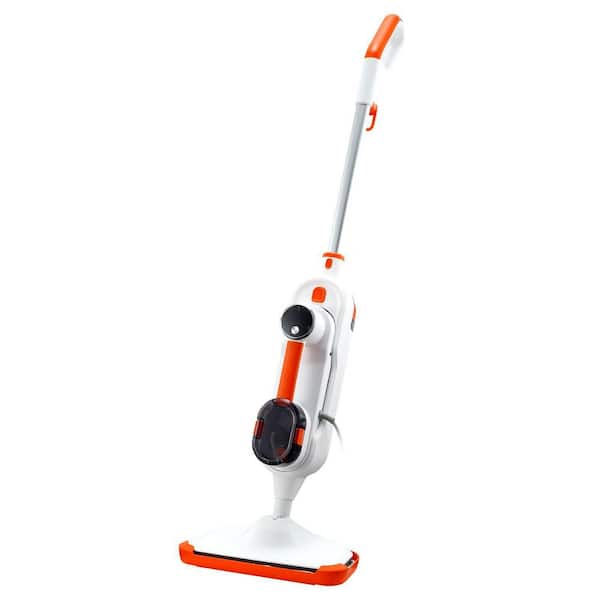 8-in-1 Corded Hard Floor Steam Mop: 7-Replaceable Brushes and 2-Washable Pads