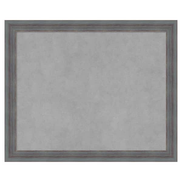 Amanti Art Dixie Grey Rustic 22 in. x 18 in. Framed Magnetic Board