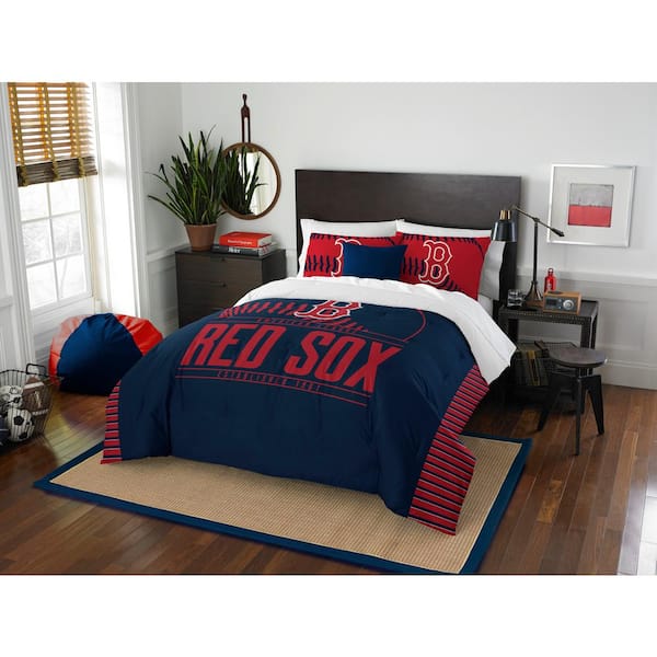 Boston Red Sox Heathered Stripe 3-Piece Full/Queen Bed Set