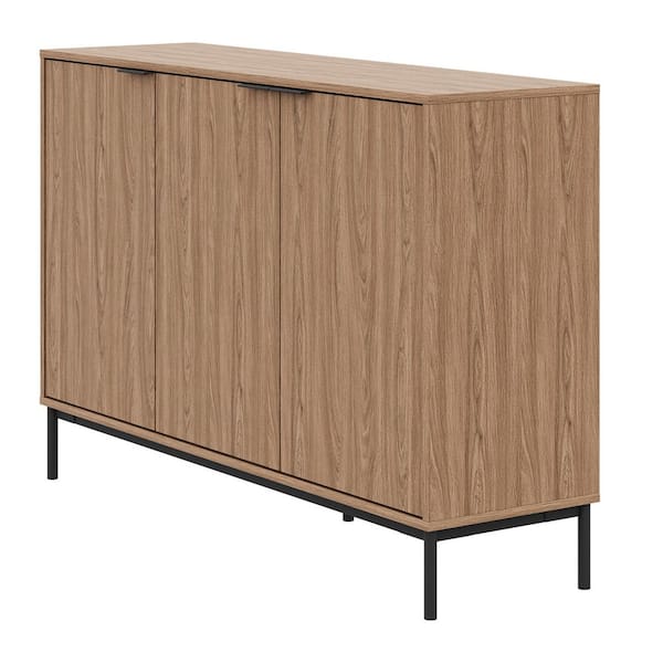 Nexera Connor Light Walnut Composite 3-Door Buffet 157892 - The