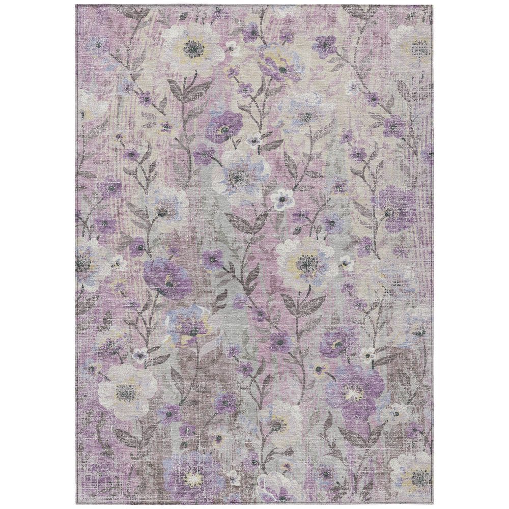 Chantille Machine Washable Indoor/Outdoor Abstract ACN2403 Lilac 3 ft. x 5 ft. Area Rug price history on PriceWatchPro