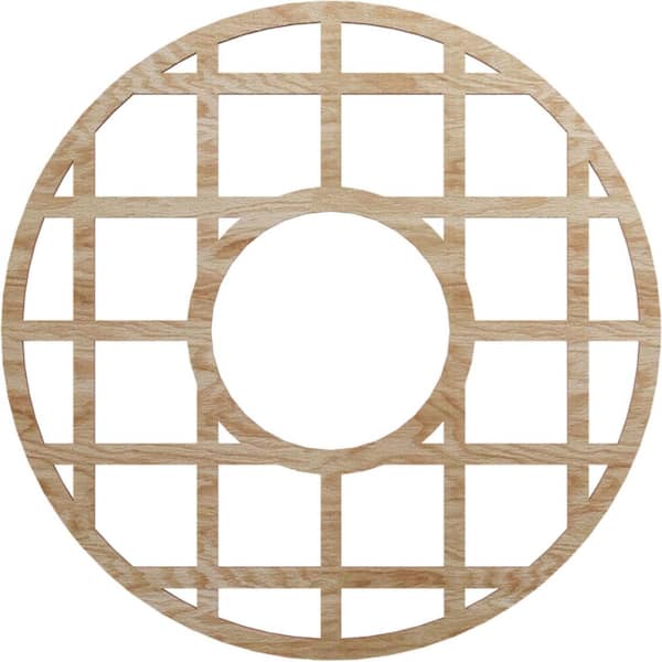 Ekena Millwork 0.25 in. x 8 in. x 22 in. Wood Medallion Moulding