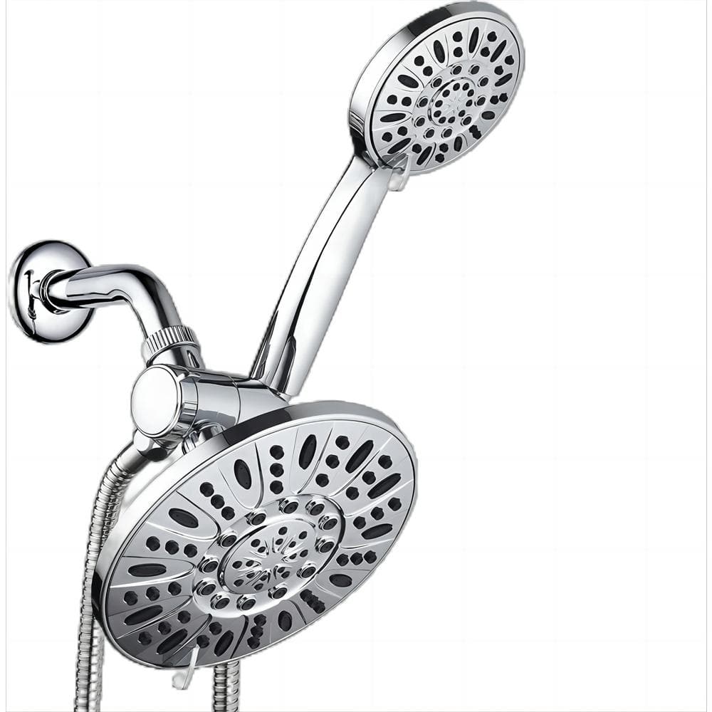 High Pressure 3-Way Rainfall Combo 6-Spray Wall Mount Handheld Shower Head 