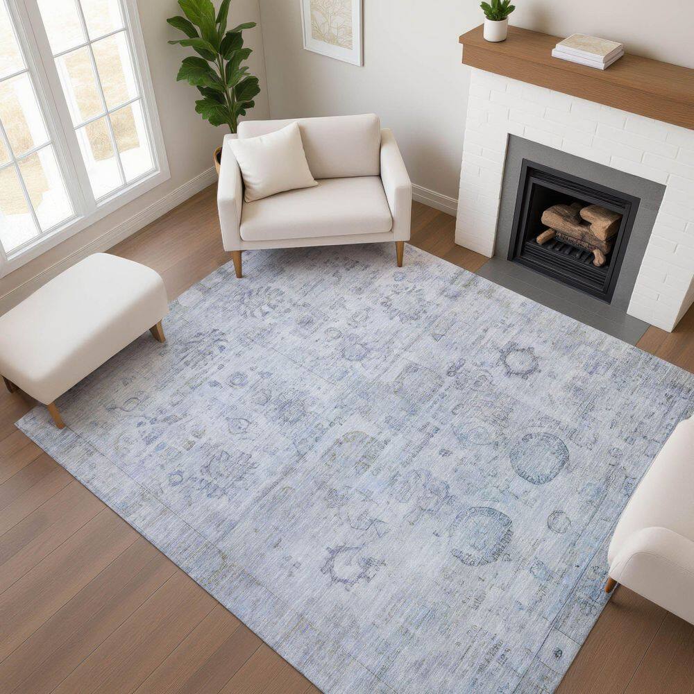Mayfield Premium Machine Washable Abstract AMF1769 Sky 10 ft. x 14 ft. Area Rug price history on PriceWatchPro
