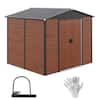 Outsunny 7.87 ft. W x 6.75 ft. D Metal Shed with Double Sliding ...