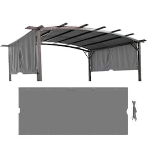 12 ft. x 9 ft. Outdoor Pergola Universal Canopy Cover Replacement in Gray, Top Cover Only