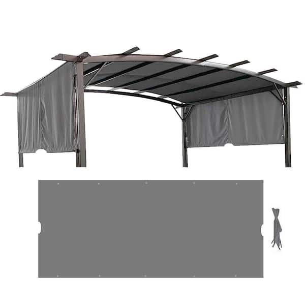 Misopily 12 ft. x 9 ft. Outdoor Pergola Universal Canopy Cover Replacement in Gray, Top Cover Only