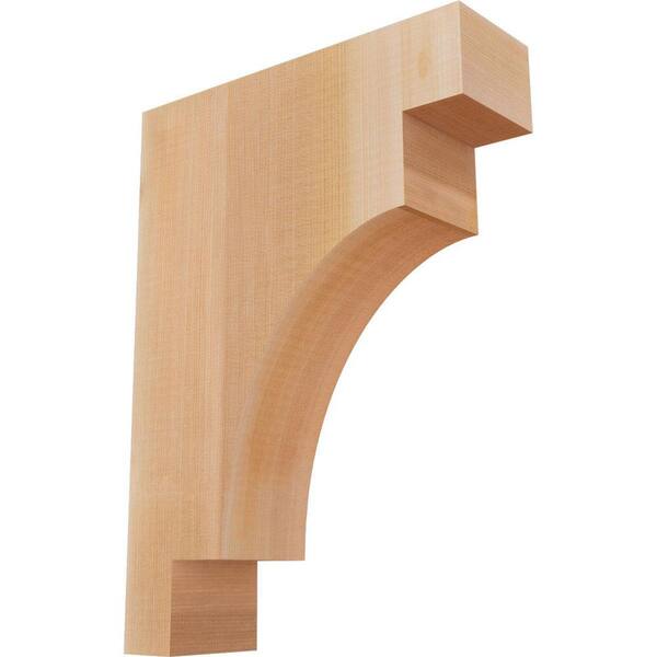 Ekena Millwork 3-1/2 in. x 12 in. x 16 in. Western Red Cedar Mediterranean Smooth Corbel