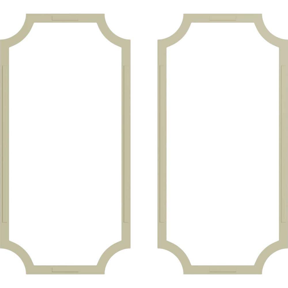 24"W x 48"H Gray Polyurethane Reeded Acanthus Leaf Panel Moulding Kit