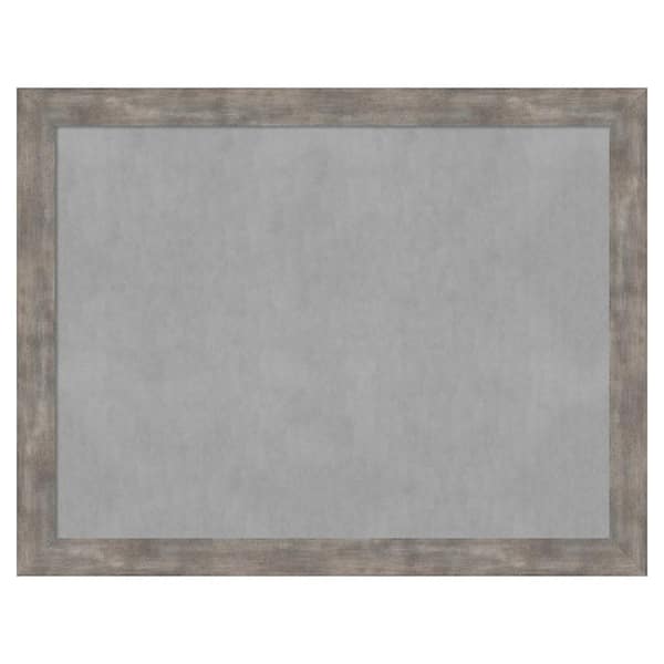 Amanti Art Marred Pewter 27 in. x 21 in Framed Magnetic Board