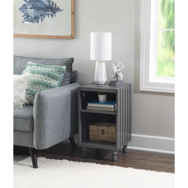 grey tall side table