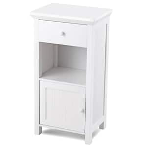 Costway White Bathroom Floor Cabinet Storage Cabinet Side Organizer Rack  with 2-Drawers HW66967WH - The Home Depot