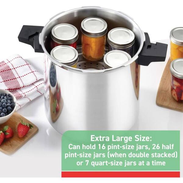 Food Preservation Canner 22 Quart Pressure Canner - Stainless Steel ...