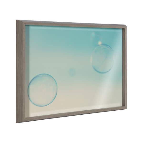 Kate and Laurel Blake "Bubble Rectangle II" by Laura Evans Framed Glass Art Print 24 in. x 18 in.