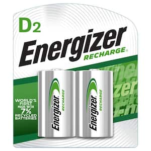 Recharge Universal Rechargeable D Batteries (2-Pack), D Cell Batteries