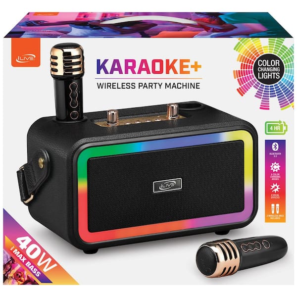 iLive Karaoke+ Wireless Party Machine IJB673B - The Home Depot
