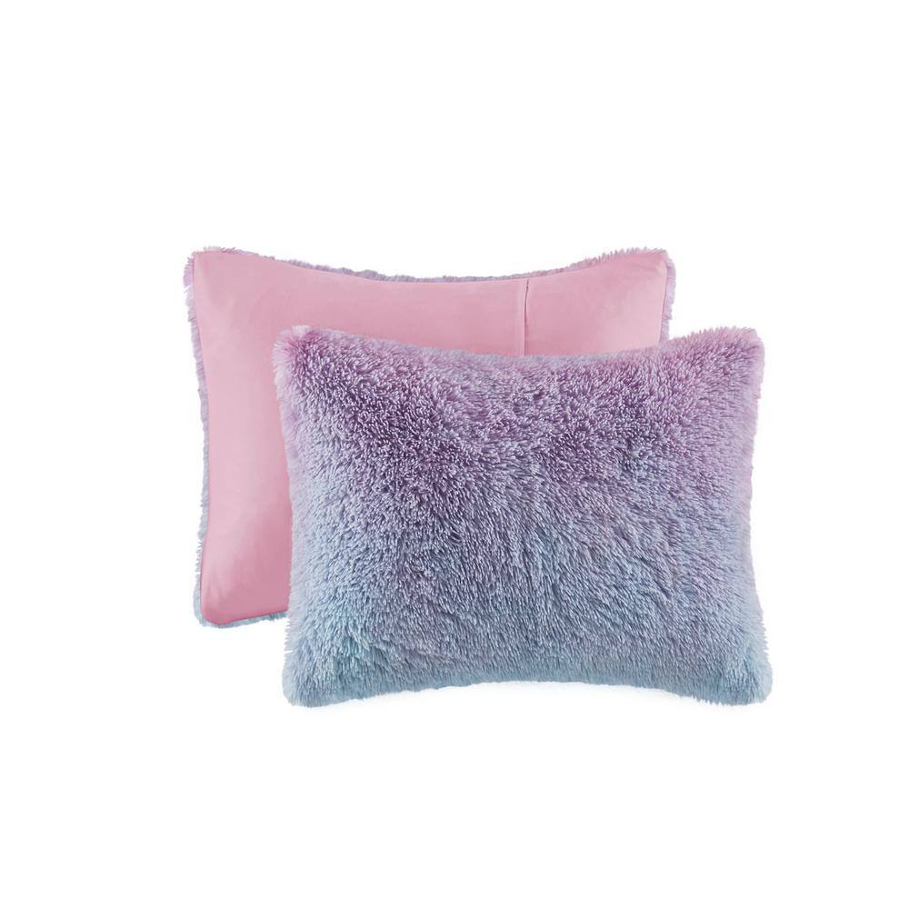 Twin/Twin XL Ombre Shaggy Faux Fur Bedding Set
