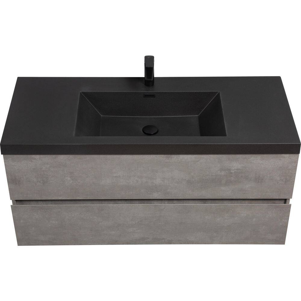 47.24 in. Single Sink Floating Gray Bath Vanity with White Quartz Top Assembled price history on PriceWatchPro