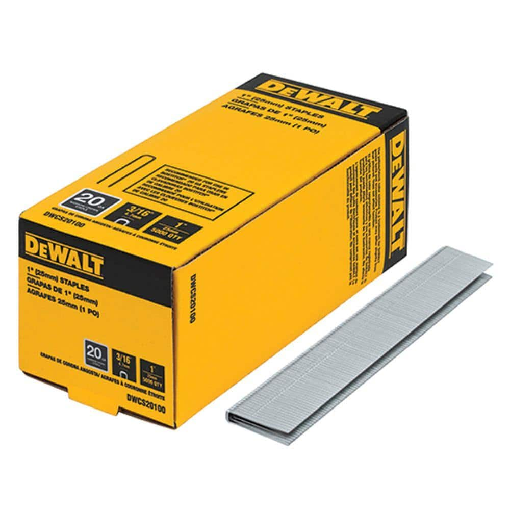 Dewalt 1 In X 20 Gauge 316 In Crown Glue Collated Hardwood Flooring