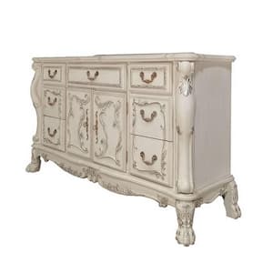 21 in. White 7-Drawer Wooden Dresser Without Mirror