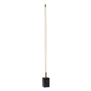 Felix 65 in. Integrated LED Brass Wall Washer Lamp