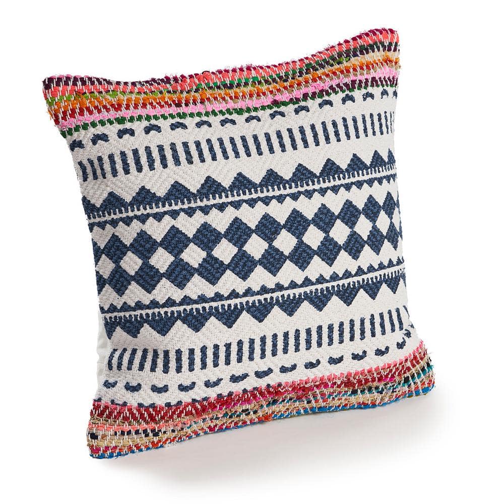 Marry Tribal Bohemian Cotton Blend Throw Pillow Set, 18 x 18 inches