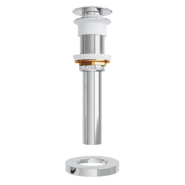 Vessel Bathroom Sink Pop-Up Drain and Mounting Ring in Chrome