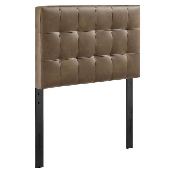 Lily Vegan Leather Twin Size Headboard in Mushroom