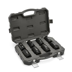 3/4 in. Drive Metric 6-Point Deep Impact Socket Set with Storage Case (8-Piece)