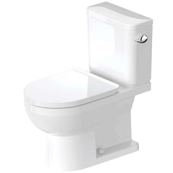 Duravit No.1 2-piece 1.28 GPF Single Flush Elongated Toilet in White Seat Not Included