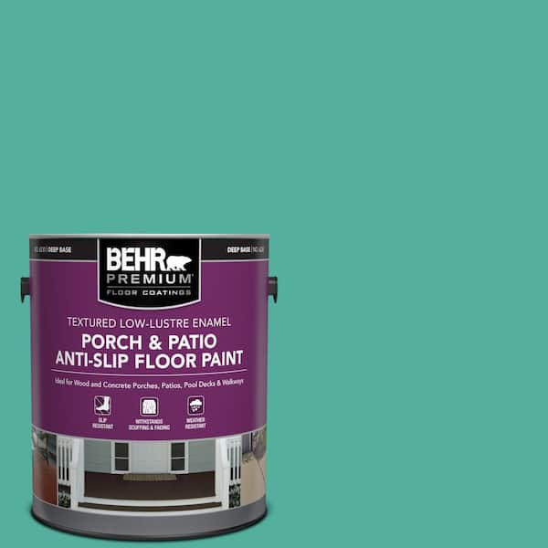 BEHR PREMIUM 1 gal. #P440-5 Water Park Textured Low-Lustre Enamel Interior/Exterior Porch and Patio Anti-Slip Floor Paint