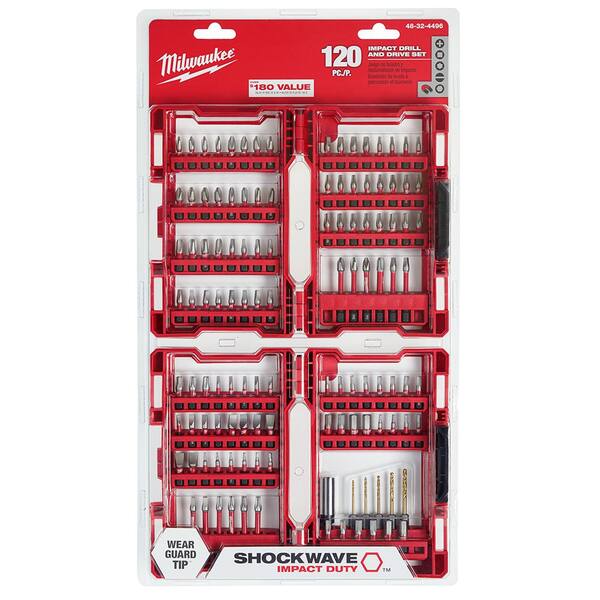 Milwaukee - SHOCKWAVE Impact Duty Drill and Alloy Steel Screw Driver Bit Set (120-Piece)