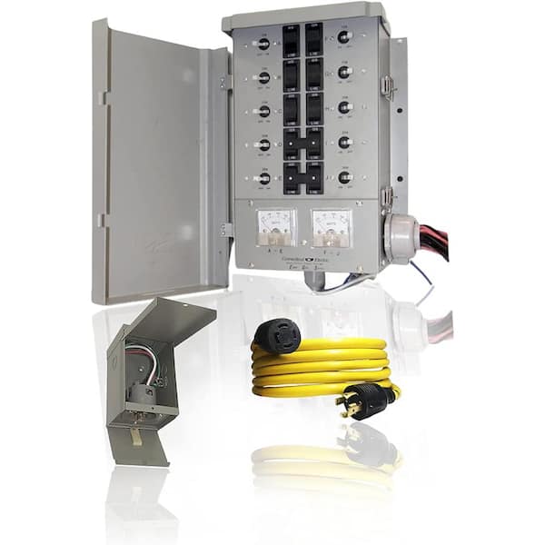 Connecticut Electric 30 Amp 10-Circuit G2 Manual Transfer Switch Kit with 30 Amp Inlet and 25 ft. Cord