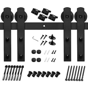 13 ft./156 in. I-Shaped Sliding Double Barn Door Hardware Kit