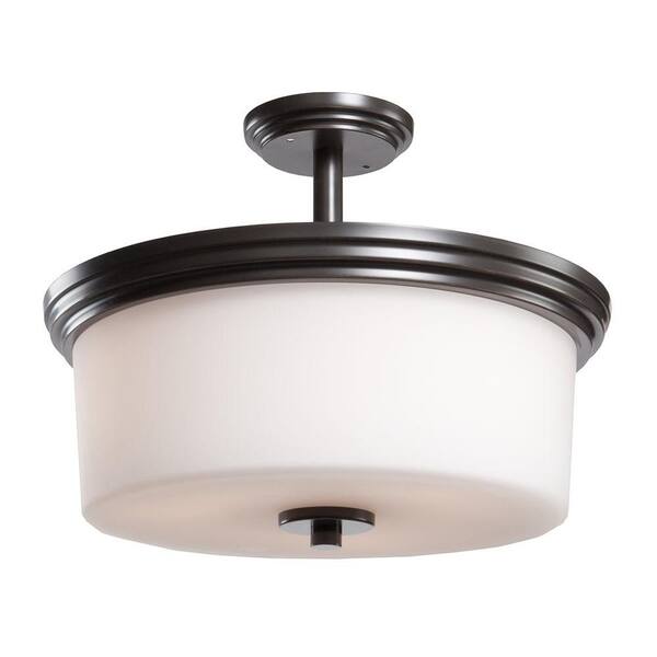 ARTCRAFT Obu 3-Light Oil-Rubbed Bronze Semi-Flush Mount Light