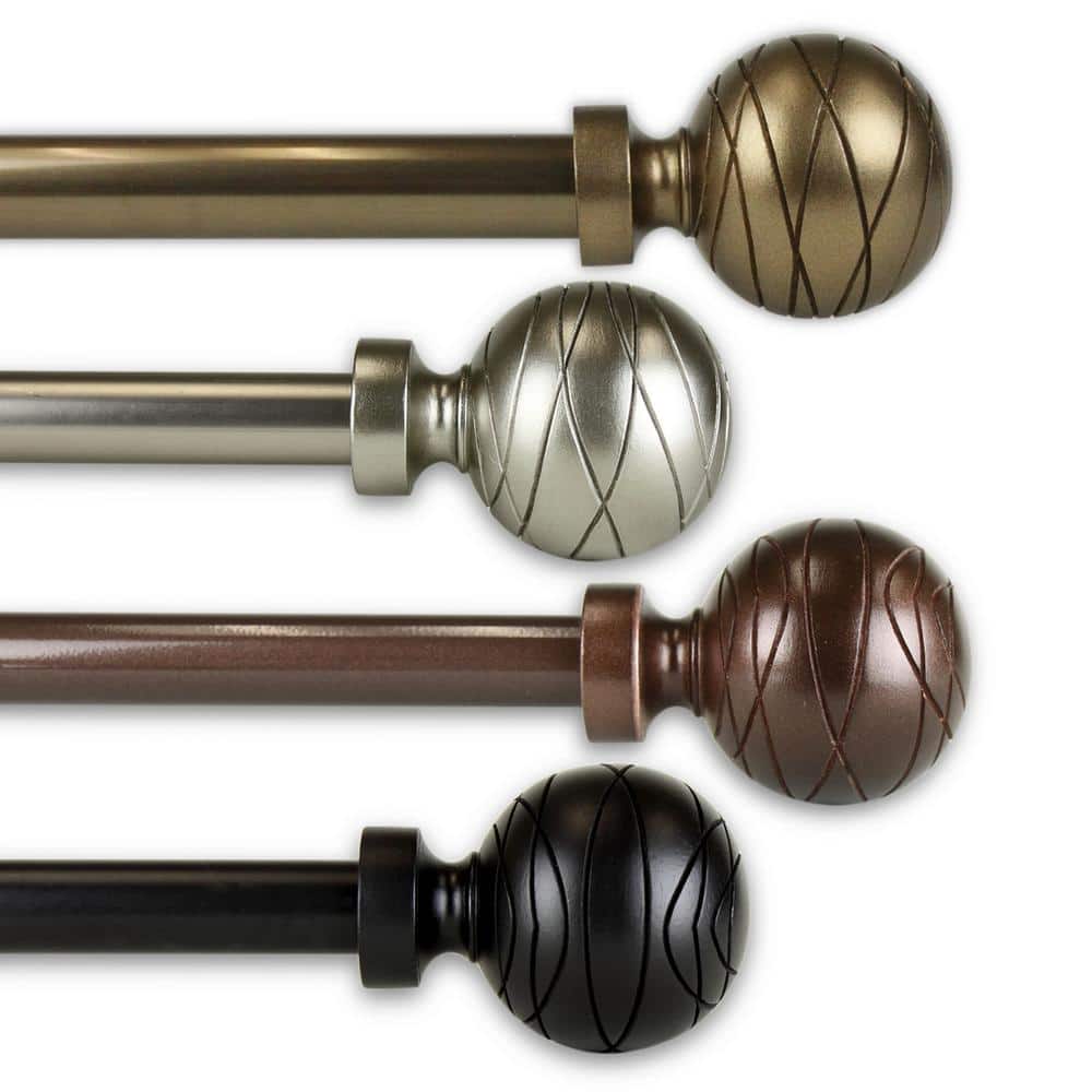 Arman 48 in. - 84 in. Single Curtain Rod in Black price history on PriceWatchPro