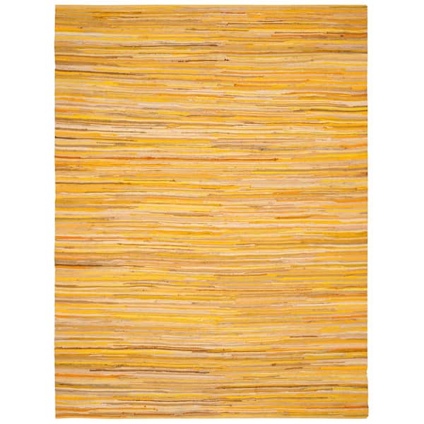 SAFAVIEH Rag Rug Yellow/Multi 4 ft. x 6 ft. Striped Gradient Area Rug