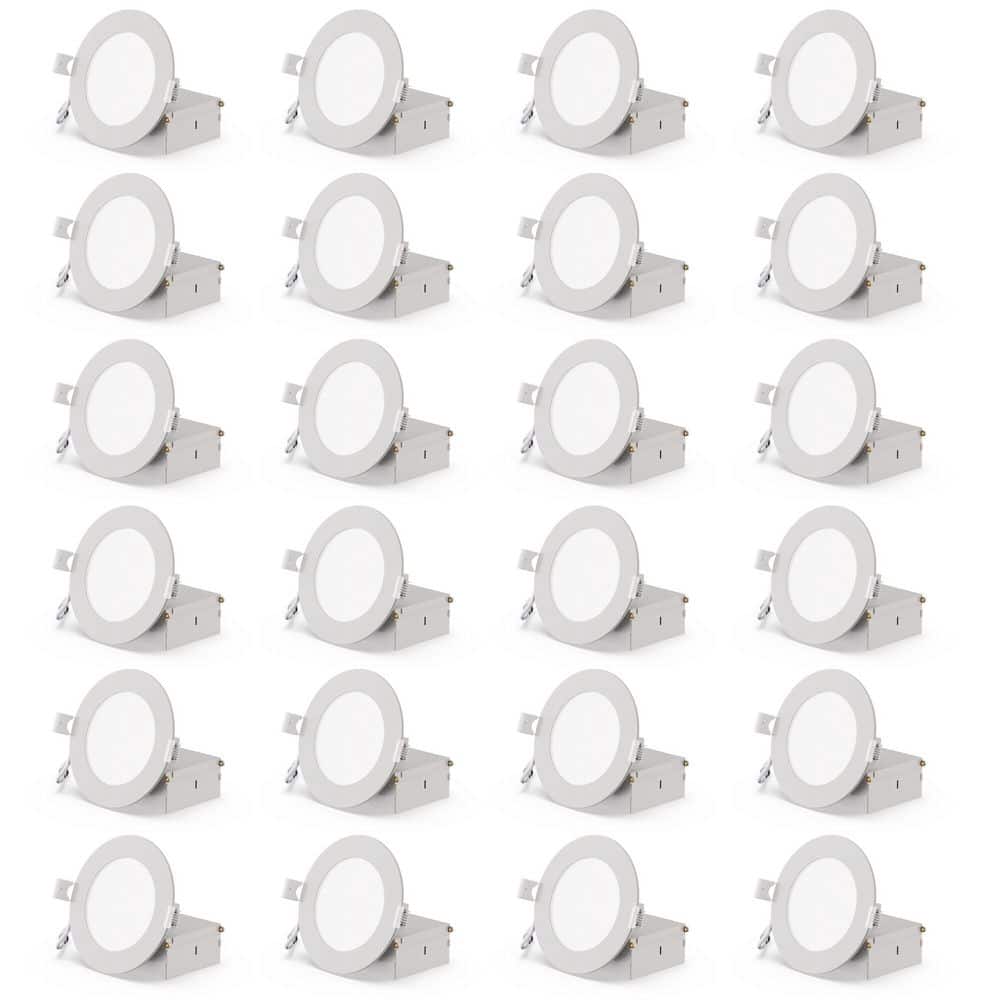 6'' White Matte LED Canless Recessed Lighting Kit
