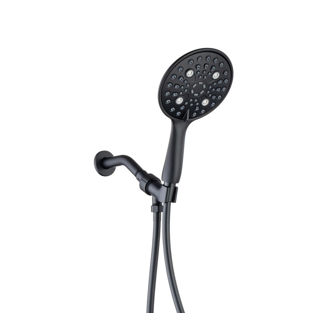 8-Spray Patterns with 2.5 GPM 6 in. Wall Mount Rain Fixed Shower Head in Ma