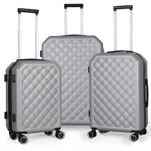 Big Cottonwood Nested Hardside Luggage Set in Bright Silver, 3 Piece - TSA Compliant