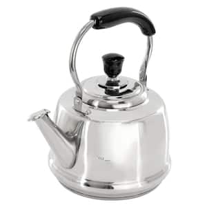 Kingstree 7.6-Cup Stainless Steel Whistling Tea Kettle in Silver