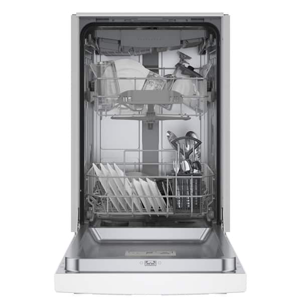Bosch Series 18 in. ADA Compact Front Control Dishwasher in Stainless Tub and 3rd Rack, 46dBA SPE53B52UC - The Home Depot