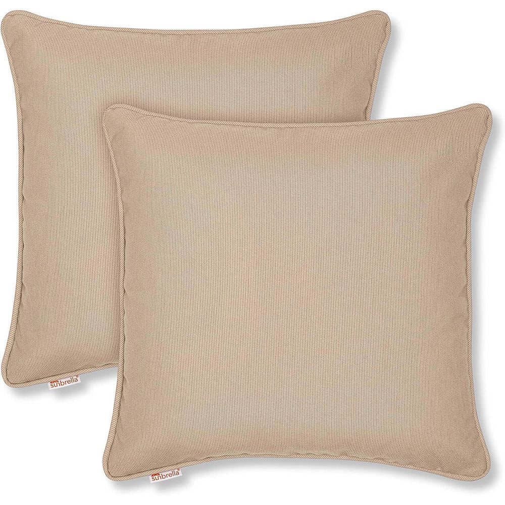 Sunbrella Indoor/Outdoor Corded Fill Throw Pillow 18x18, Sand (Set of 2) price history on PriceWatchPro