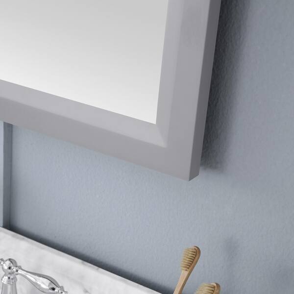 Home Decorators Collection Rockleigh 24.00 in. W x 32.00 in. H Framed  Rectangular Bathroom Vanity Mirror in Pebble Grey Rockleigh SMR-P - The  Home Depot