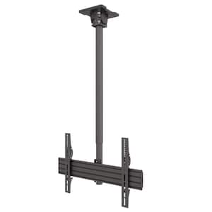 Galvanized Outdoor Hanging Ceiling TV Mount with Extension and Tilt for 37 in. - 70 in. TVs