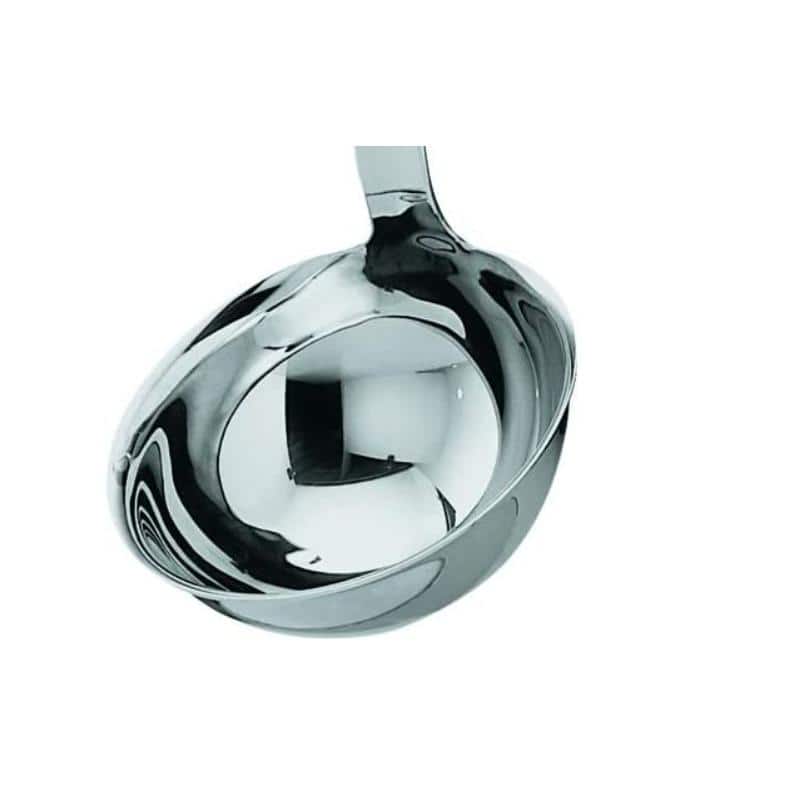 Stainless Steel Hooked Handle Soup Ladle with Pouring Rim