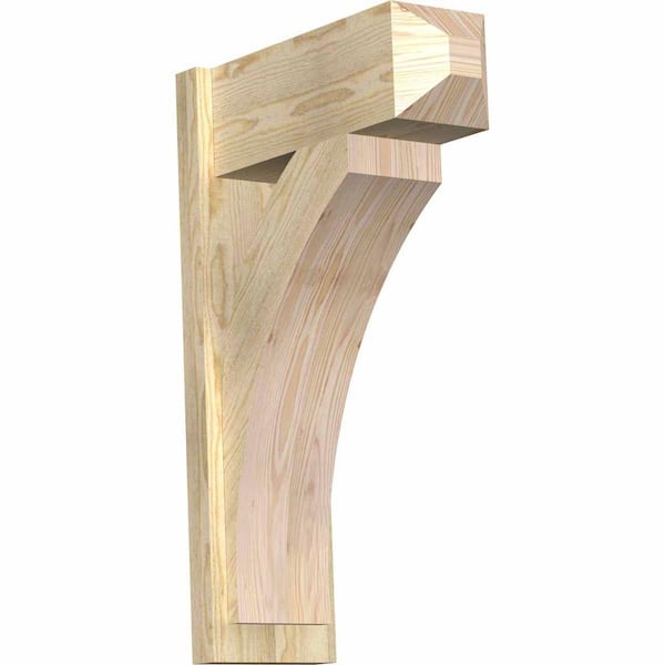 Ekena Millwork 8 in. x 32 in. x 20 in. Thorton Craftsman Rough Sawn Douglas Fir Outlooker