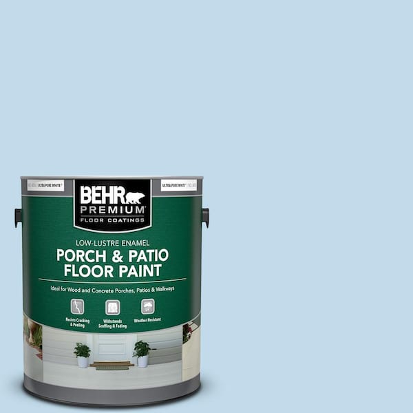 Behr Premium 1 Gal M520 2 After Rain Low Re Enamel Interior Exterior Porch And Patio Floor Paint 605001 The Home Depot - Behr Porch And Patio Paint Home Depot Colors