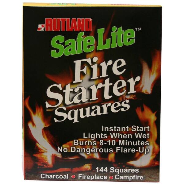 Rutland 50B Safe Lite Fire Starter Squares 144 Squares #.1-Pack 144 Count